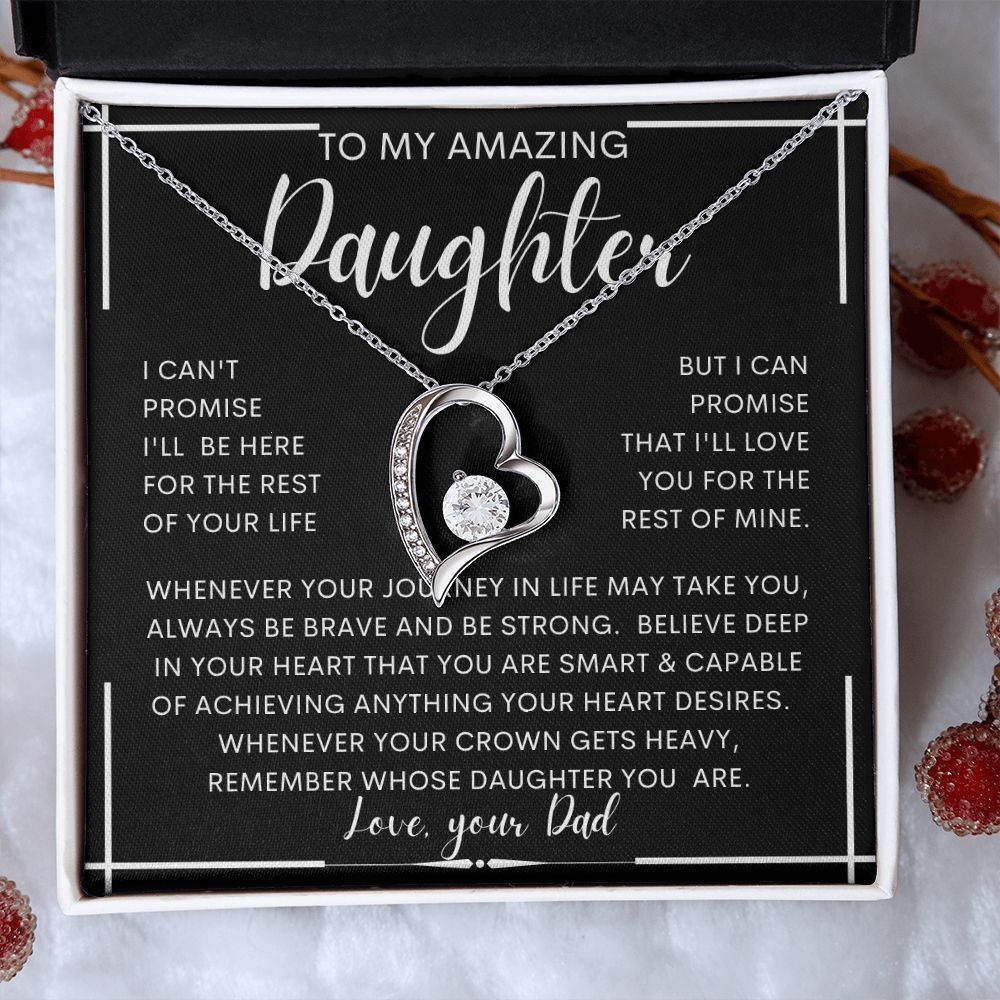 To My Amazing Daughter From Dad | Gift For Daughter, Daughter Necklace, Birthday Gift, To My Daughter Gift
