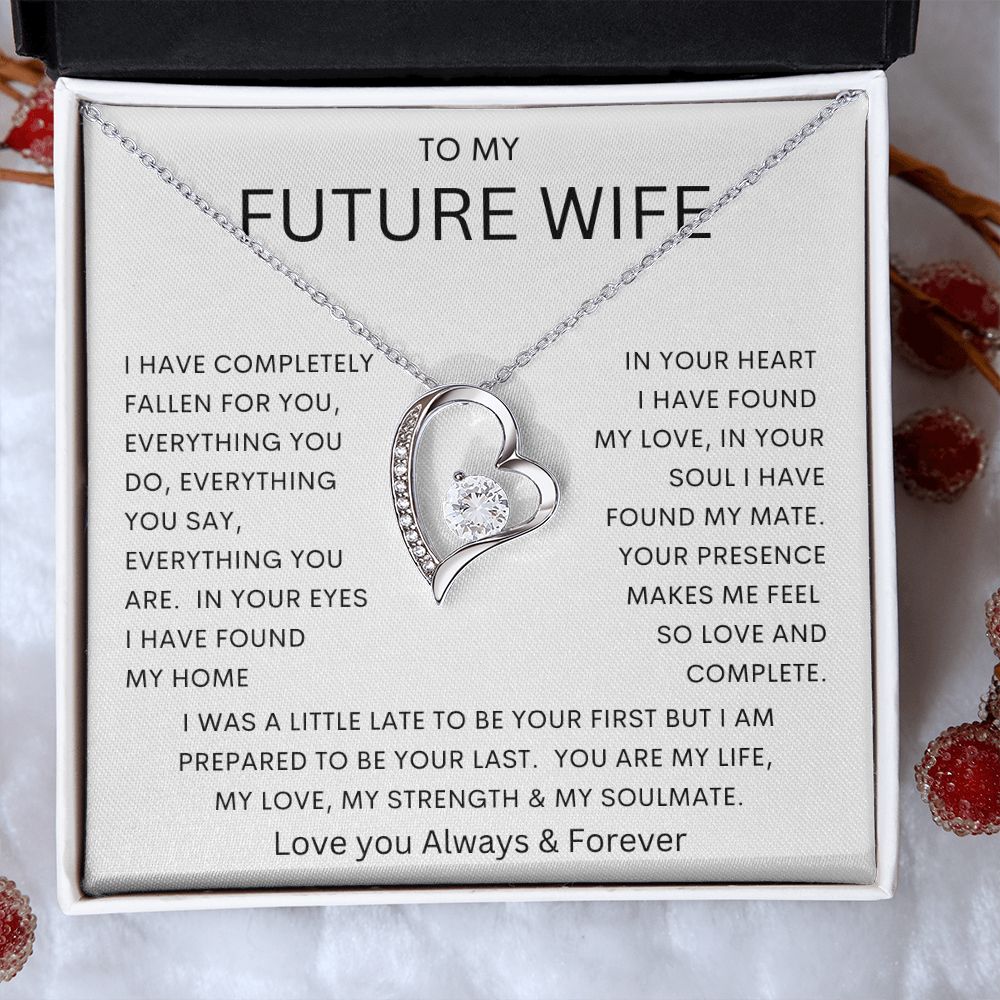 TO MY FUTURE WIFE | Forever Love Necklace |  Soulmate gift, Anniversary gift, Gift for soulmate Wife necklace to my soulmate