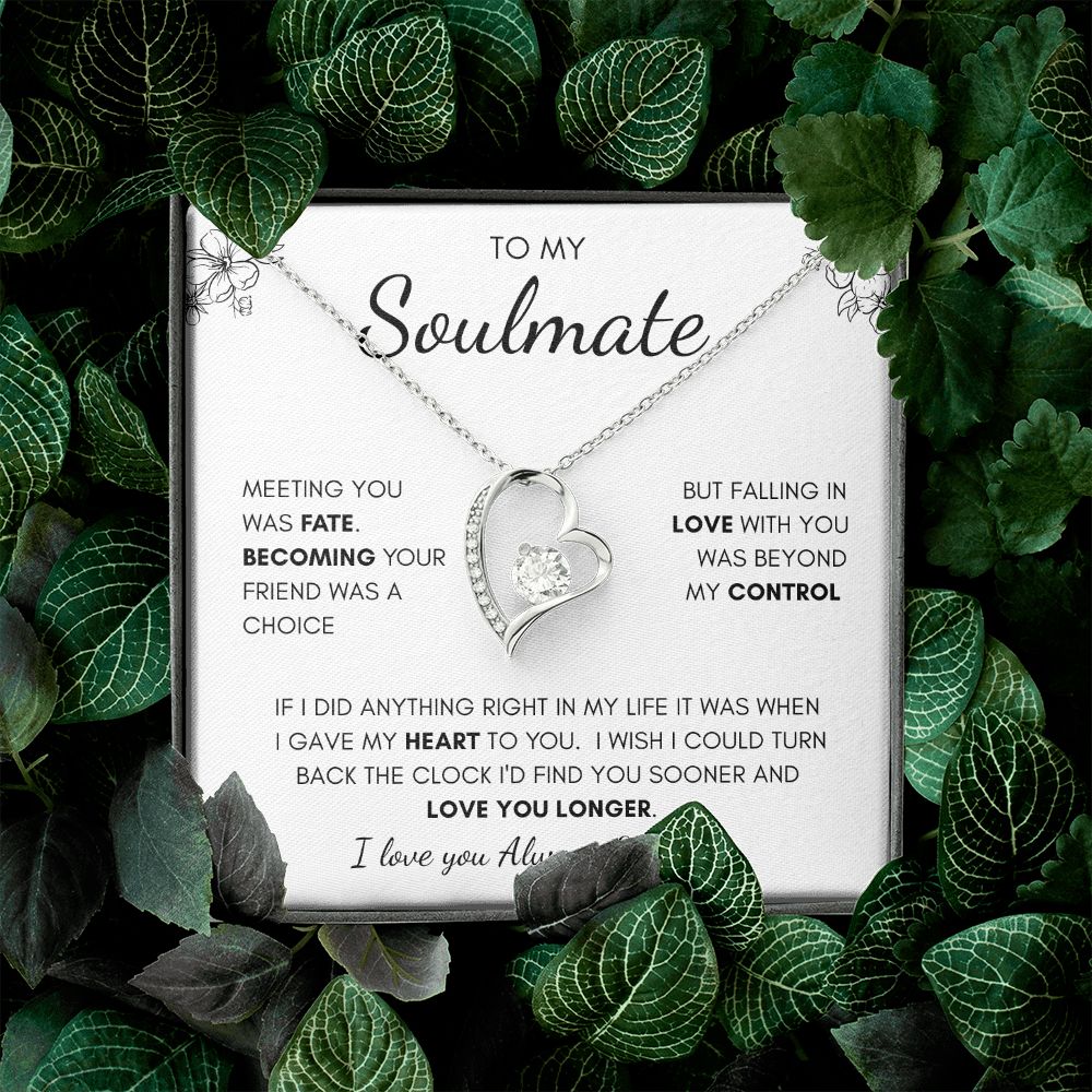 To My Soulmate | Forever Love Necklace | I Gave My Heart To You