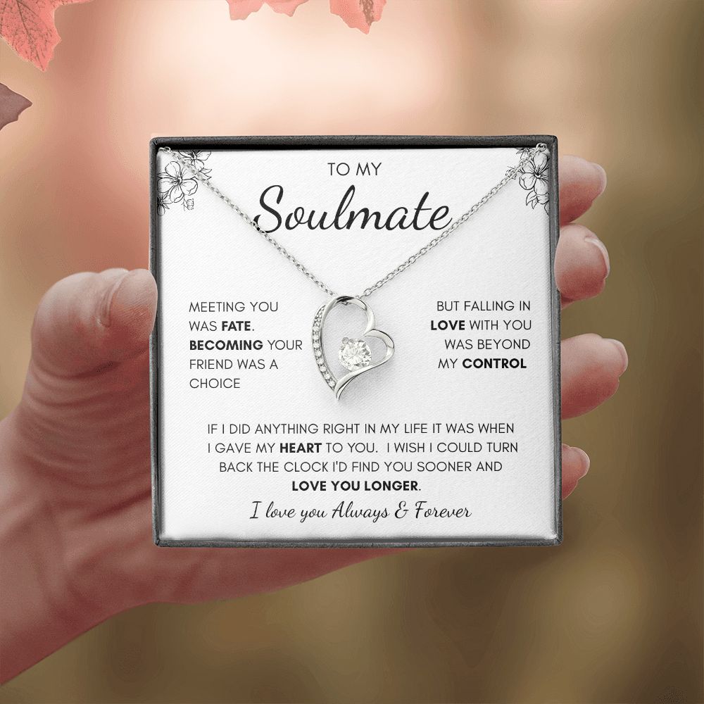 To My Soulmate | Forever Love Necklace | I Gave My Heart To You