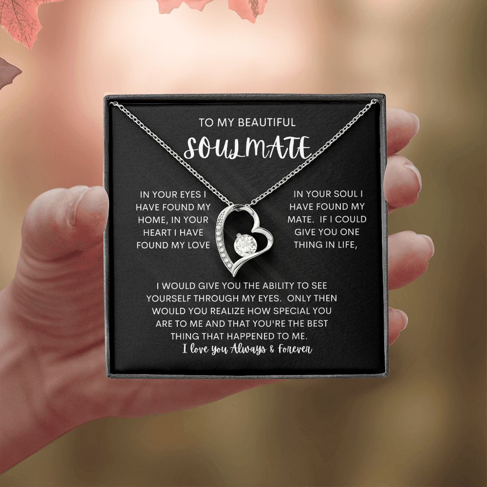 TO MY BEAUTIFUL SOULMATE | Soulmate gift, Anniversary gift, Wife necklace, Birthday gift