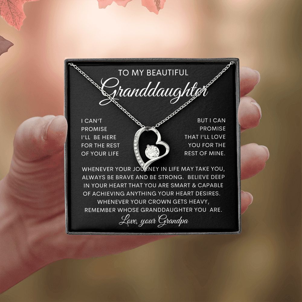 To My Beautiful Granddaughter From Grandpa | Forever Love Necklace