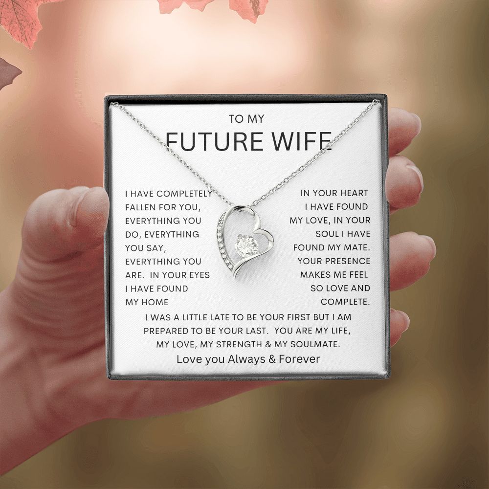 TO MY FUTURE WIFE | Forever Love Necklace |  Soulmate gift, Anniversary gift, Gift for soulmate Wife necklace to my soulmate