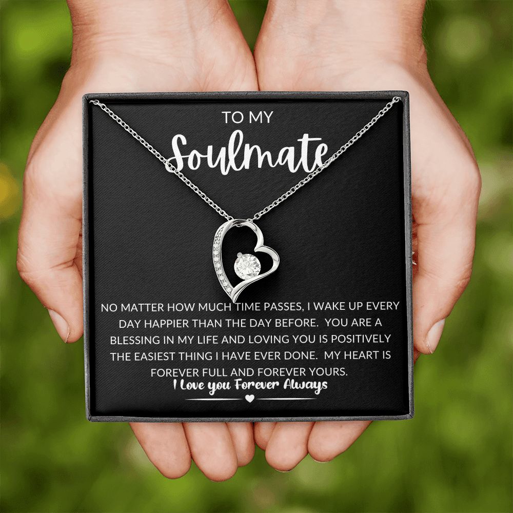 TO MY SOULMATE | Forever Love Necklace | Gift for soulmate, Anniversary gift, Girlfriend necklace, Gift for wife, Birthday gift