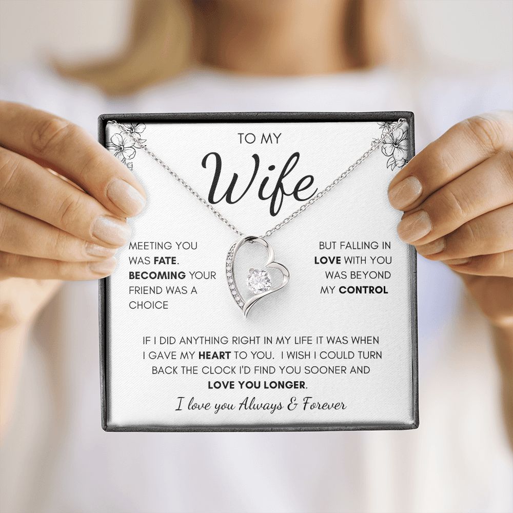 To My Wife | Forever Love Necklace | I Gave My Heart To You