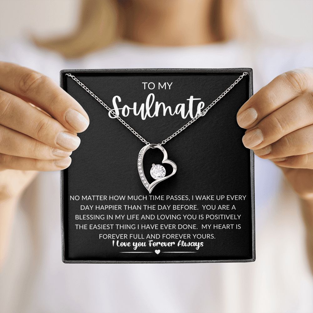 TO MY SOULMATE | Forever Love Necklace | Gift for soulmate, Anniversary gift, Girlfriend necklace, Gift for wife, Birthday gift