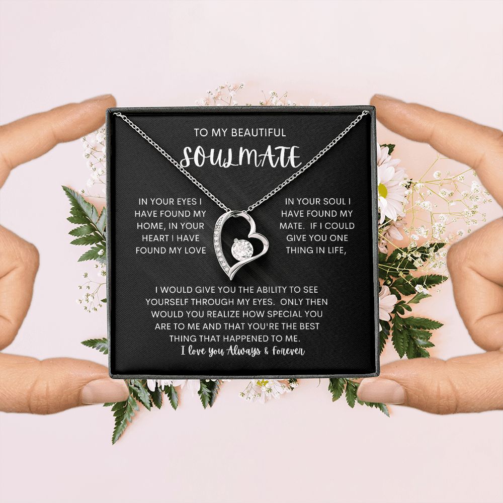 TO MY BEAUTIFUL SOULMATE | Soulmate gift, Anniversary gift, Wife necklace, Birthday gift