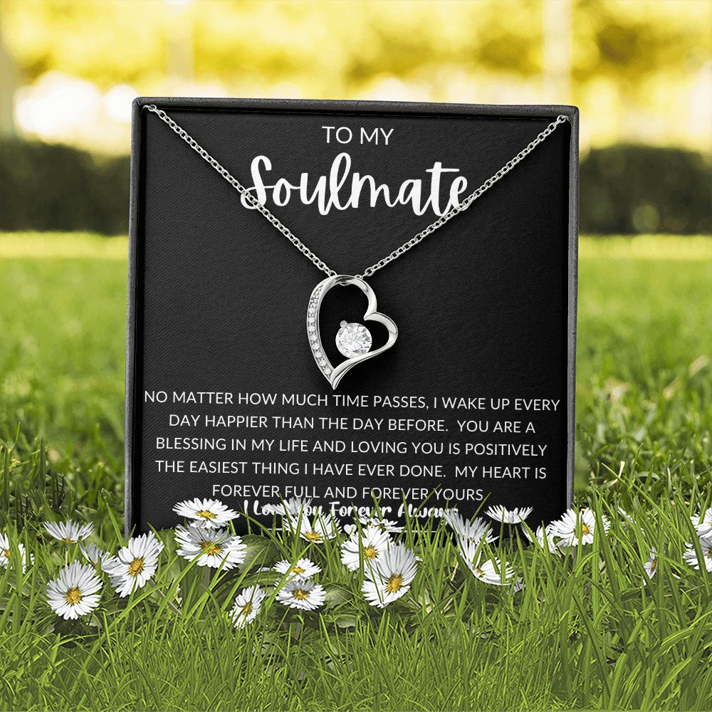 TO MY SOULMATE | Forever Love Necklace | Gift for soulmate, Anniversary gift, Girlfriend necklace, Gift for wife, Birthday gift