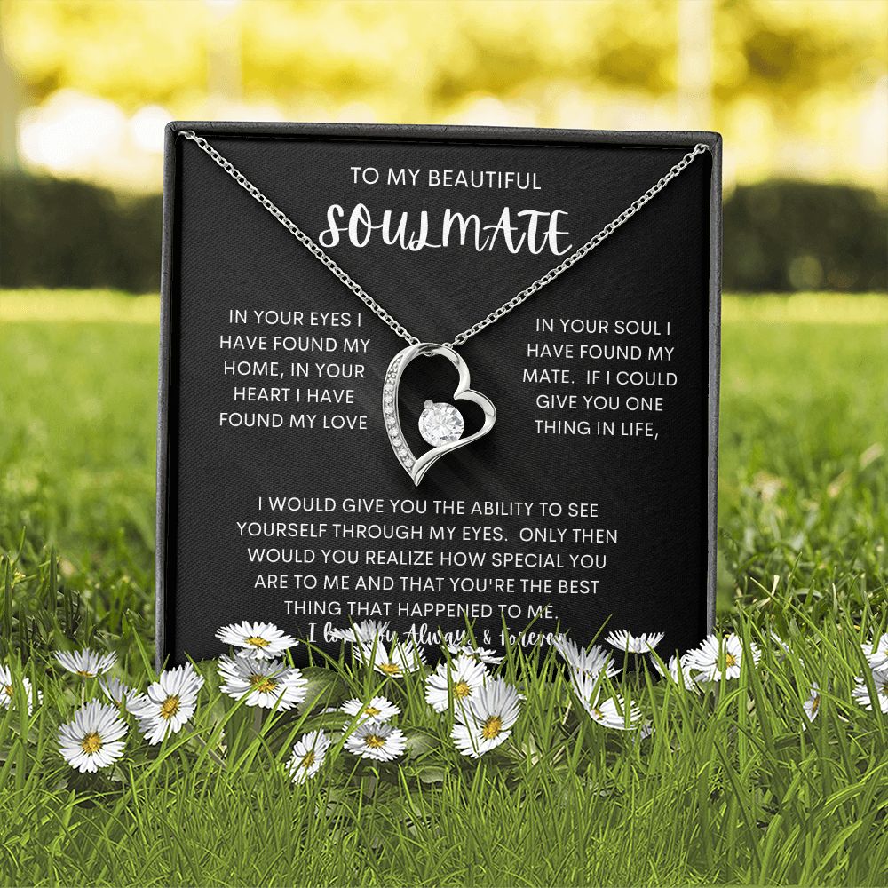 TO MY BEAUTIFUL SOULMATE | Soulmate gift, Anniversary gift, Wife necklace, Birthday gift