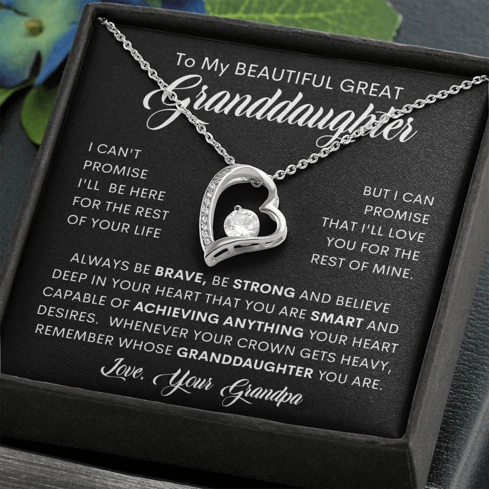 To My Beautiful Great Granddaughter | Forever Love Necklace