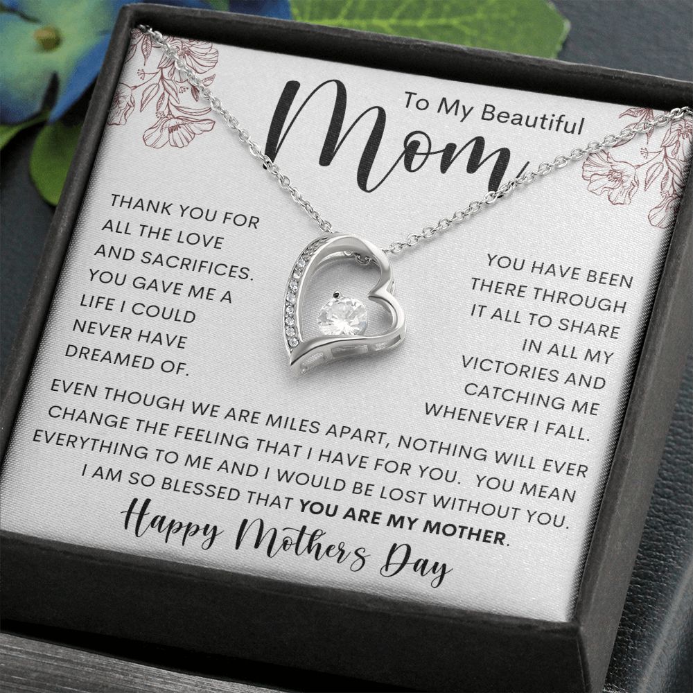 To My Beautiful Mom | Forever Love Necklace