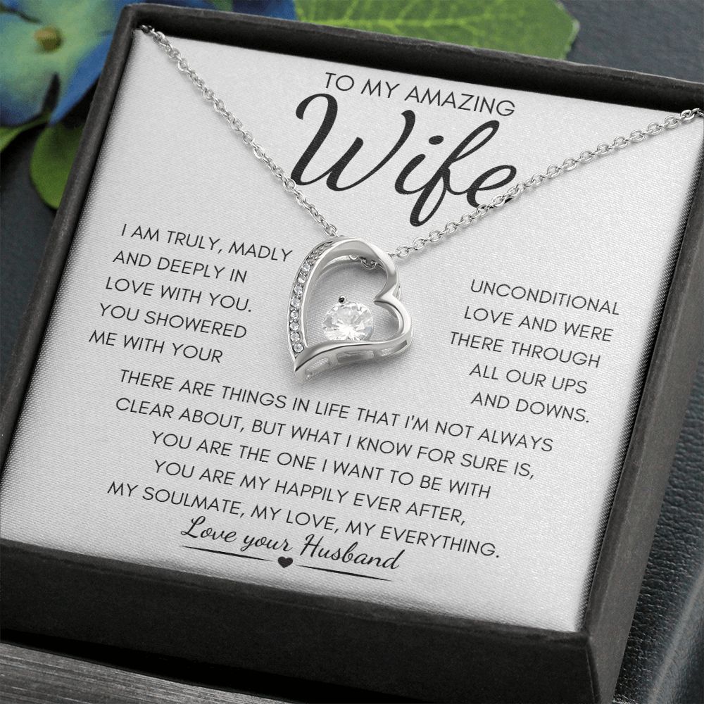 TO MY AMAZING WIFE | Forever Love Necklace | Anniversary gift, Gift from husband, Wife birthday gift, Wife anniversary, Gift for wife