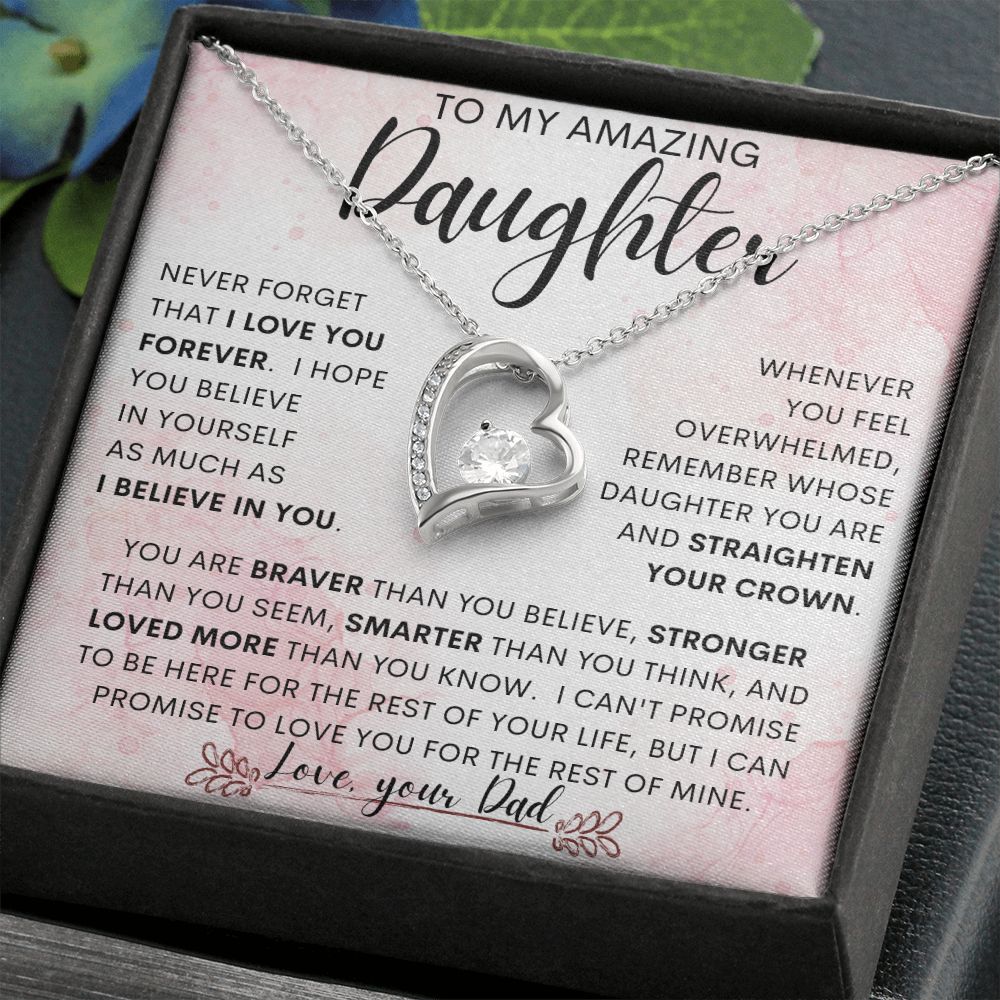 TO MY AMAZING DAUGHTER | Daughter Necklace, Birthday Gift, Father Daughter Gift, Gifts For Daughter, Gift From Dad