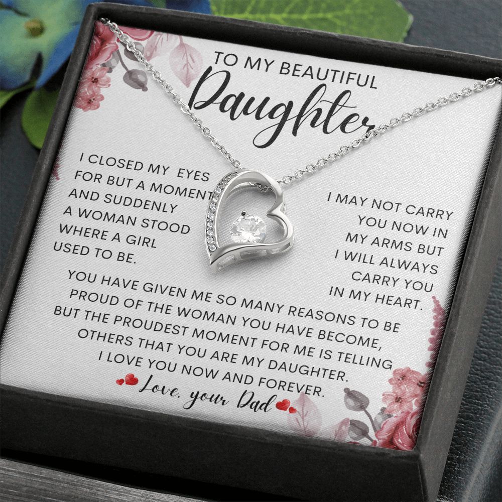 To My Beautiful Daughter | Gift For Daughter, Daughter Necklace, Birthday Gift