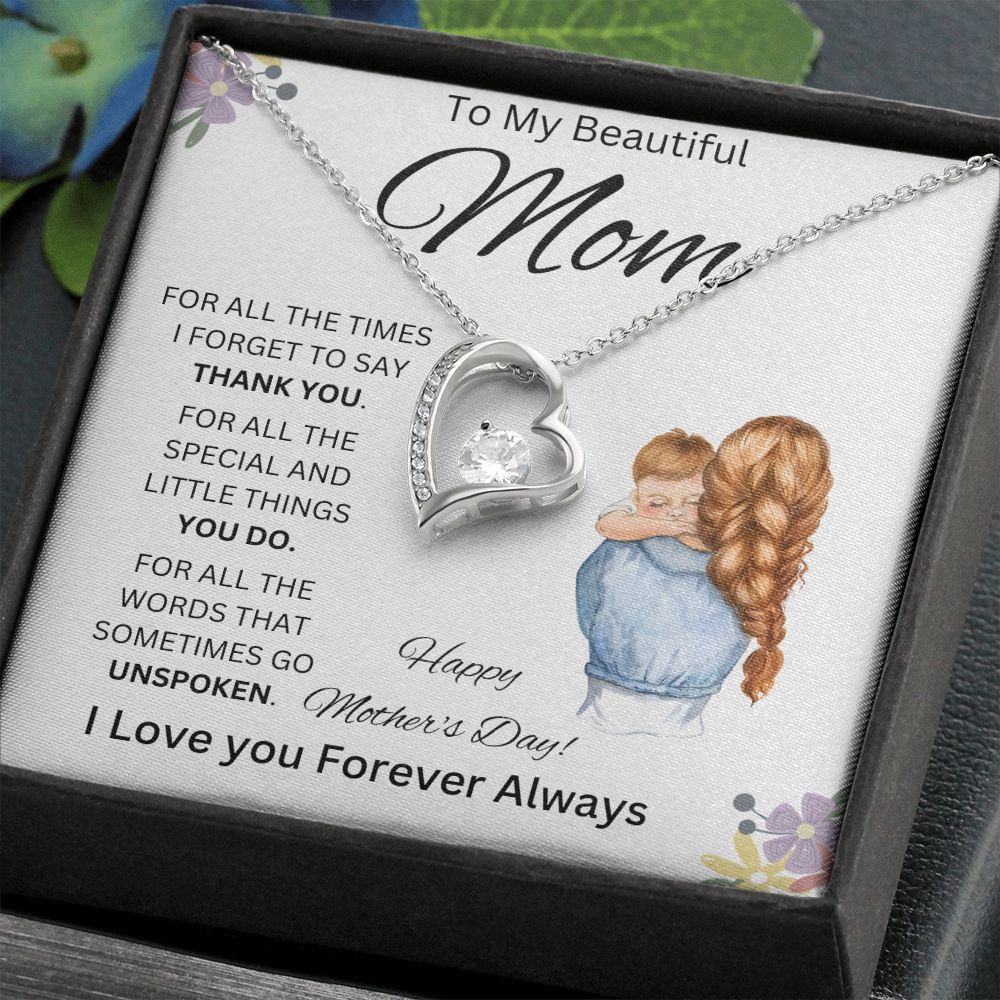To My Beautiful Mom | Forever Love Necklace