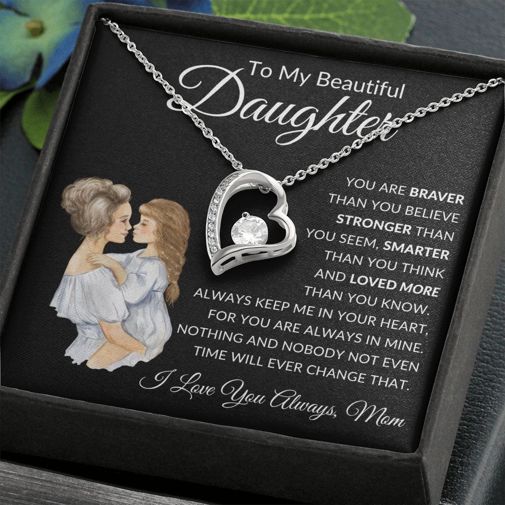 To My Beautiful Daughter | Forever Love Necklace