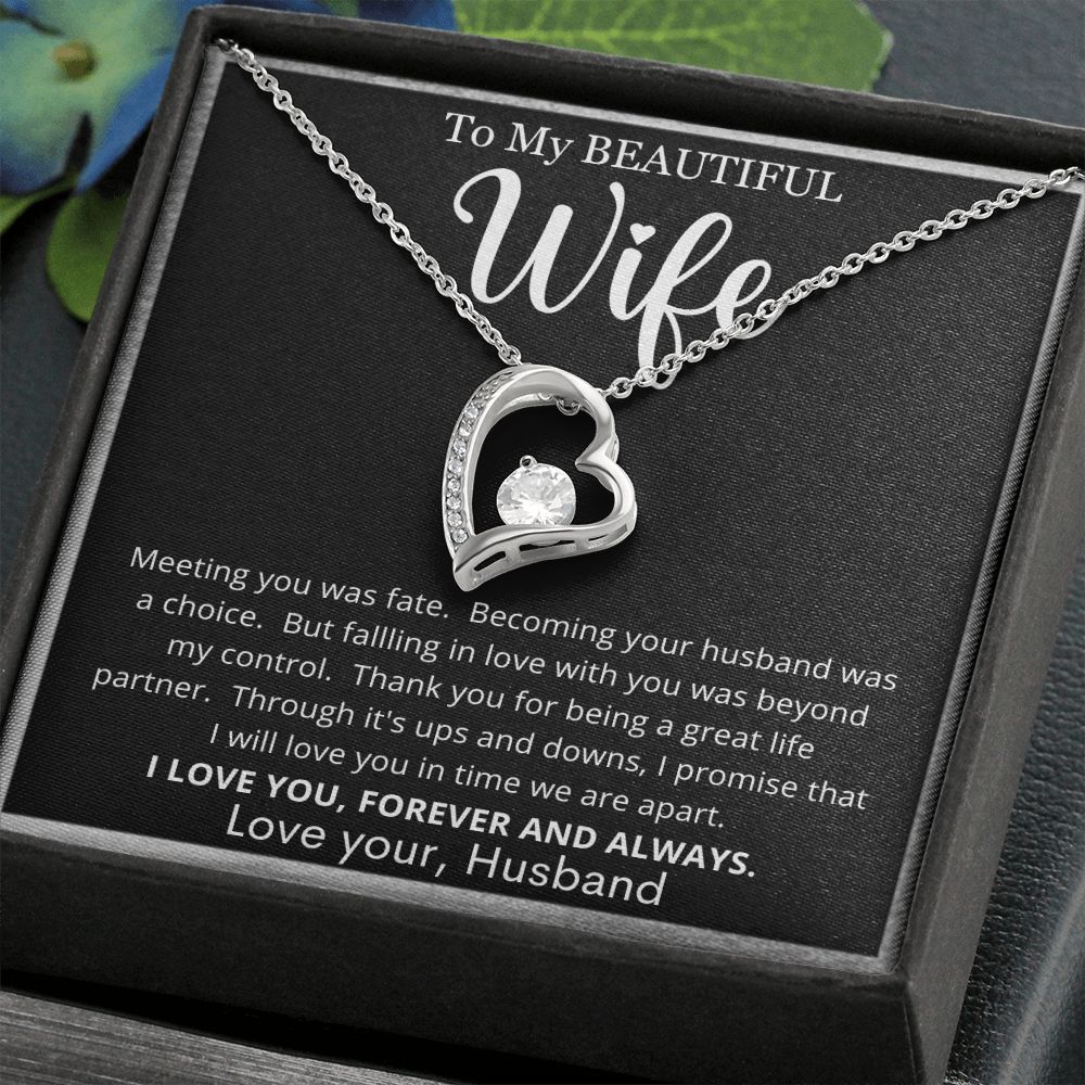 To My Beautiful Wife | Forever Love Necklace