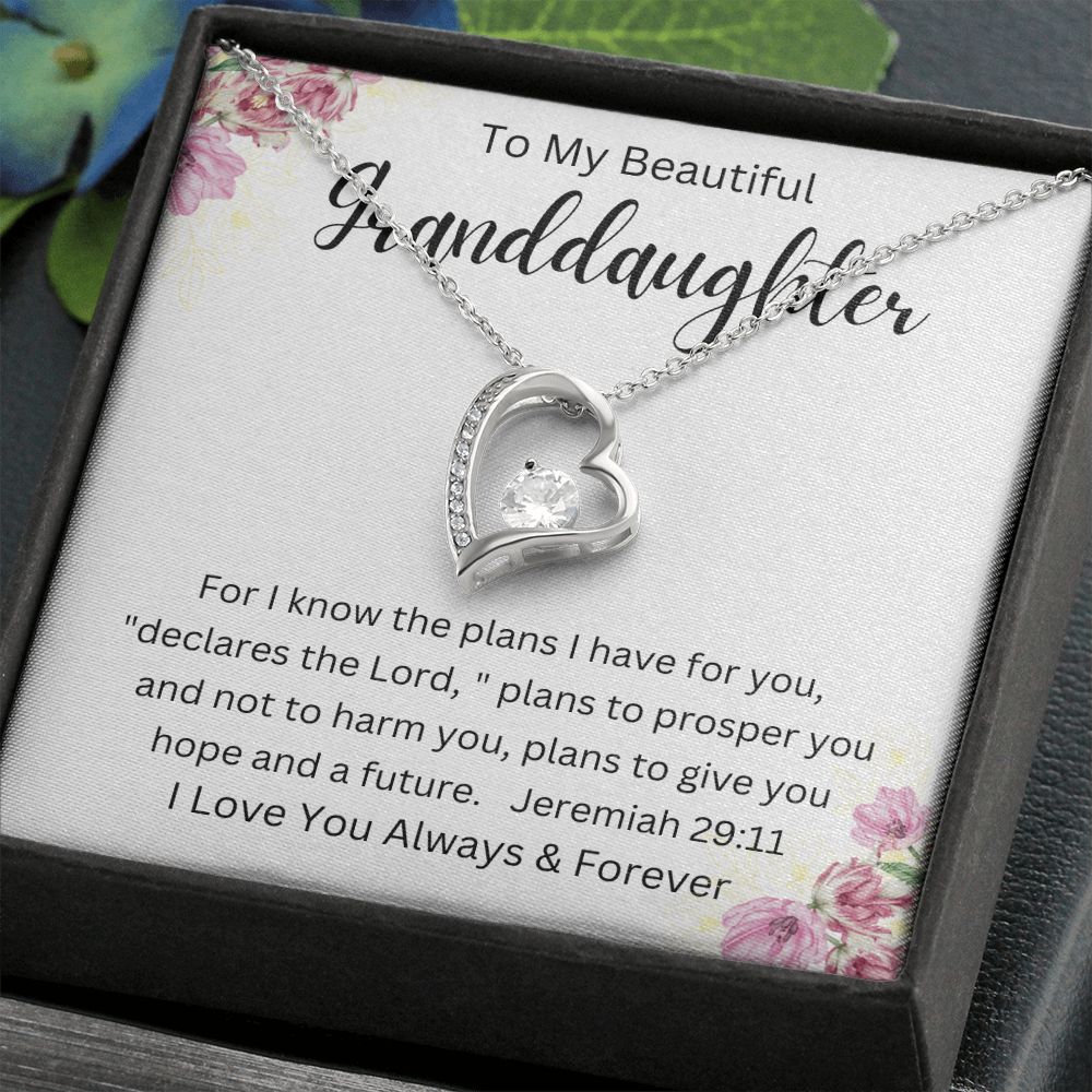 To My Beautiful Granddaughter | Forever Love Necklace