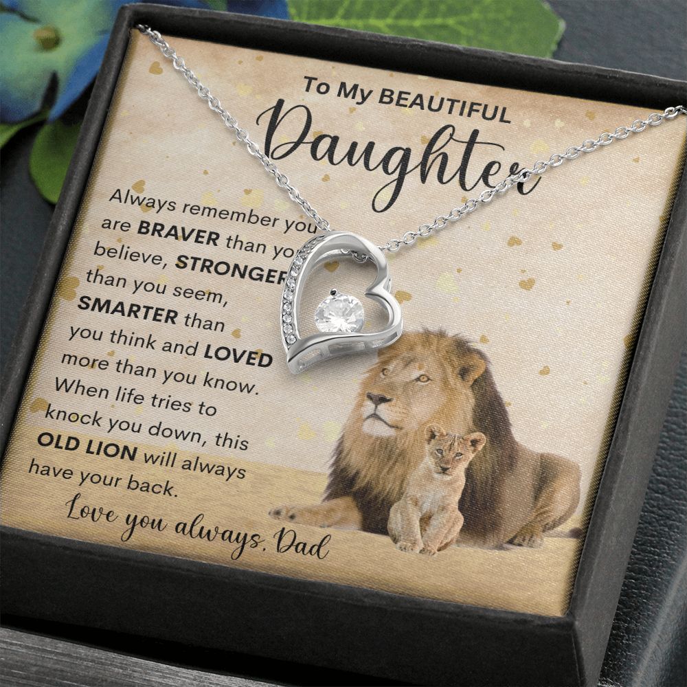 To My Beautiful Daughter | Forever Love Necklace