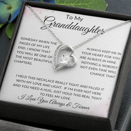 To My Granddaughter | Love Knot Necklace | Birthday gift, Graduation gift, Gift from grandma, Gift from grandpa