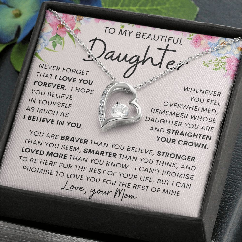 TO MY BEAUTIFUL DAUGHTER from Mom | Daughter Necklace, Birthday Gift, Mother Daughter Gift, Gifts For Daughter, Gift From Mom