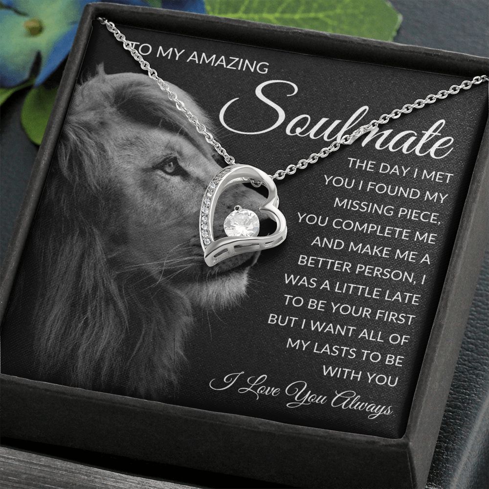 TO MY AMAZIN SOULMATE | To My Soulmate, Gift for soulmate, Anniversary gift, Girlfriend necklace, Gift for wife, Birthday gift