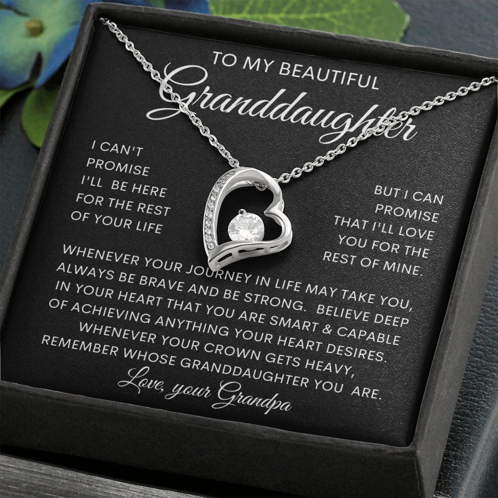 To My Beautiful Granddaughter From Grandpa | Forever Love Necklace