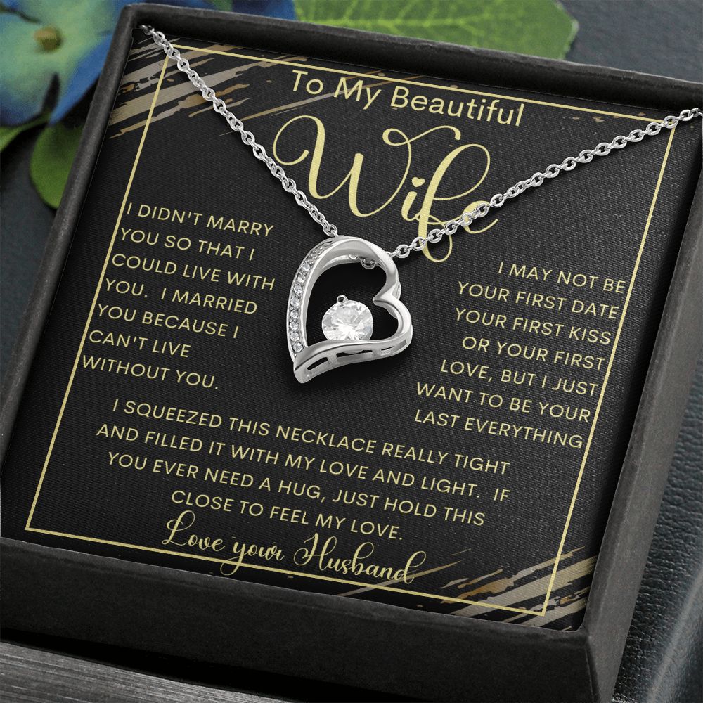 To My Beautiful Wife | Forever Love Necklace