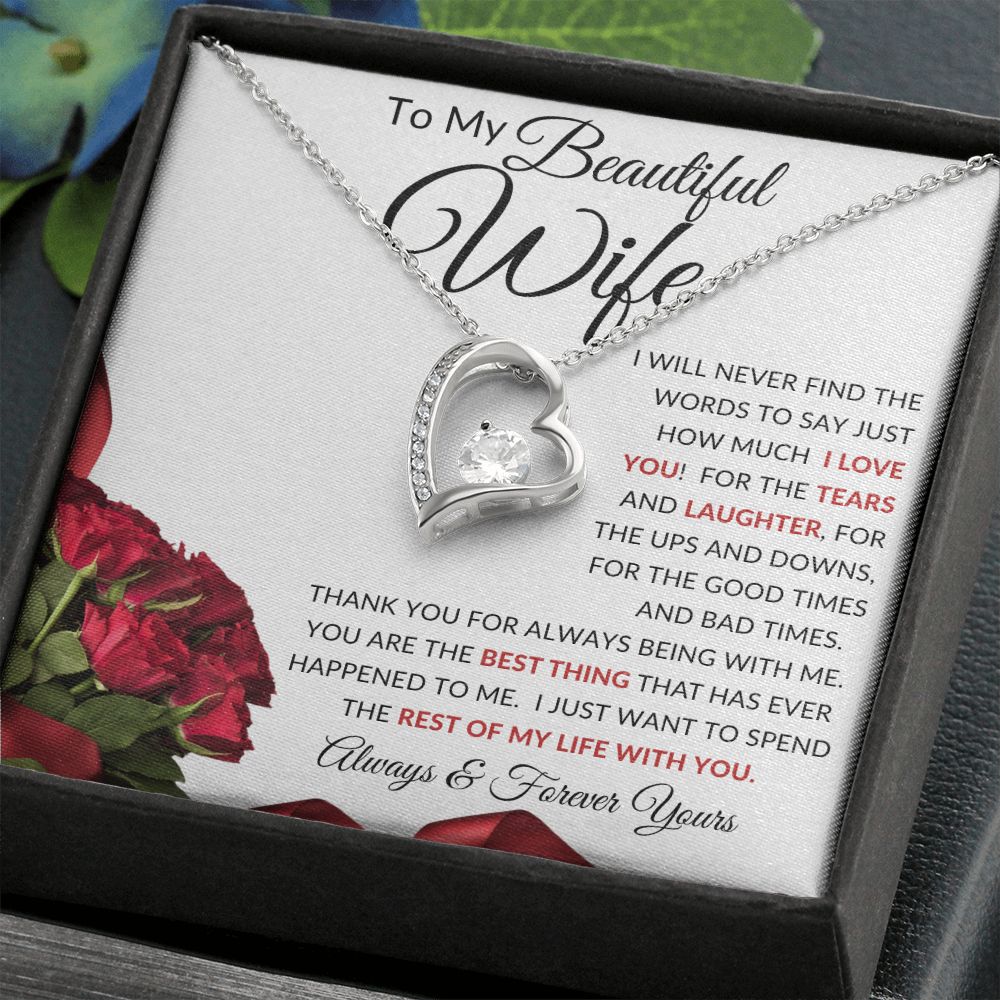 To My Beautiful Wife | Forever Love Necklace | I Will Never Find