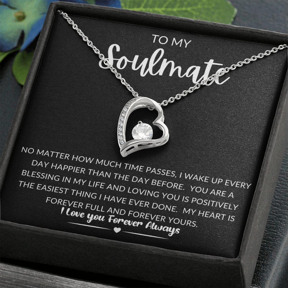 TO MY SOULMATE | Forever Love Necklace | Gift for soulmate, Anniversary gift, Girlfriend necklace, Gift for wife, Birthday gift