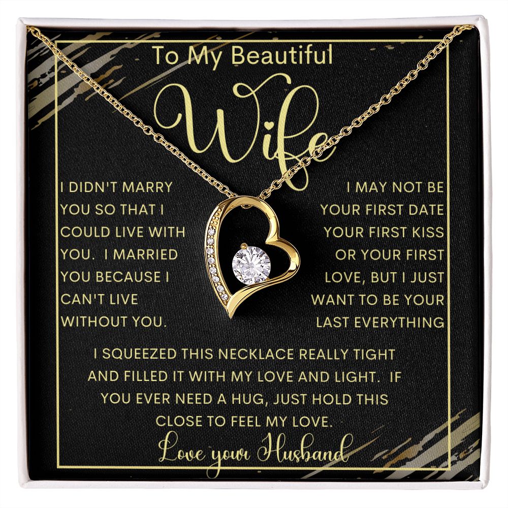 To My Beautiful Wife | Forever Love Necklace