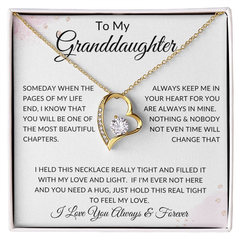 To My Granddaughter | Love Knot Necklace | Birthday gift, Graduation gift, Gift from grandma, Gift from grandpa