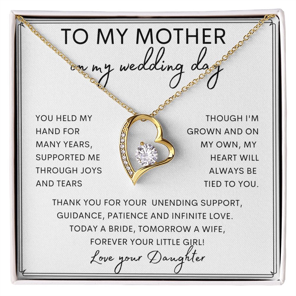 TO MY MOTHER | Forever Love Necklace | Gift from Daughter, Mother Daughter Gift, Gift For Her