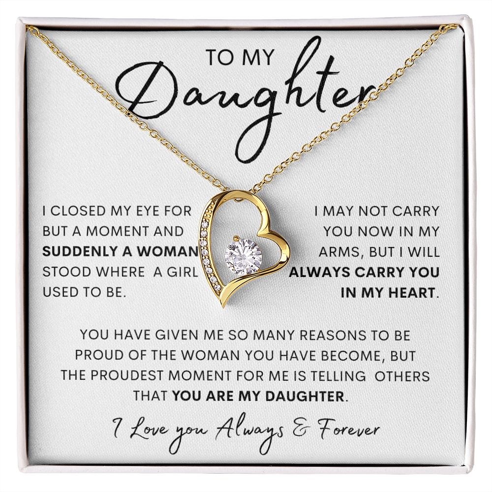TO MY DAUGHTER | Forever Love Necklace | Gift For Daughter, Birthday Gift, To My Daughter Gift, Daughter Birthday, Gift For Her, Daughter Necklace, Anniversary Gift, Mother Daughter Gift, Dad To Daughter Gift