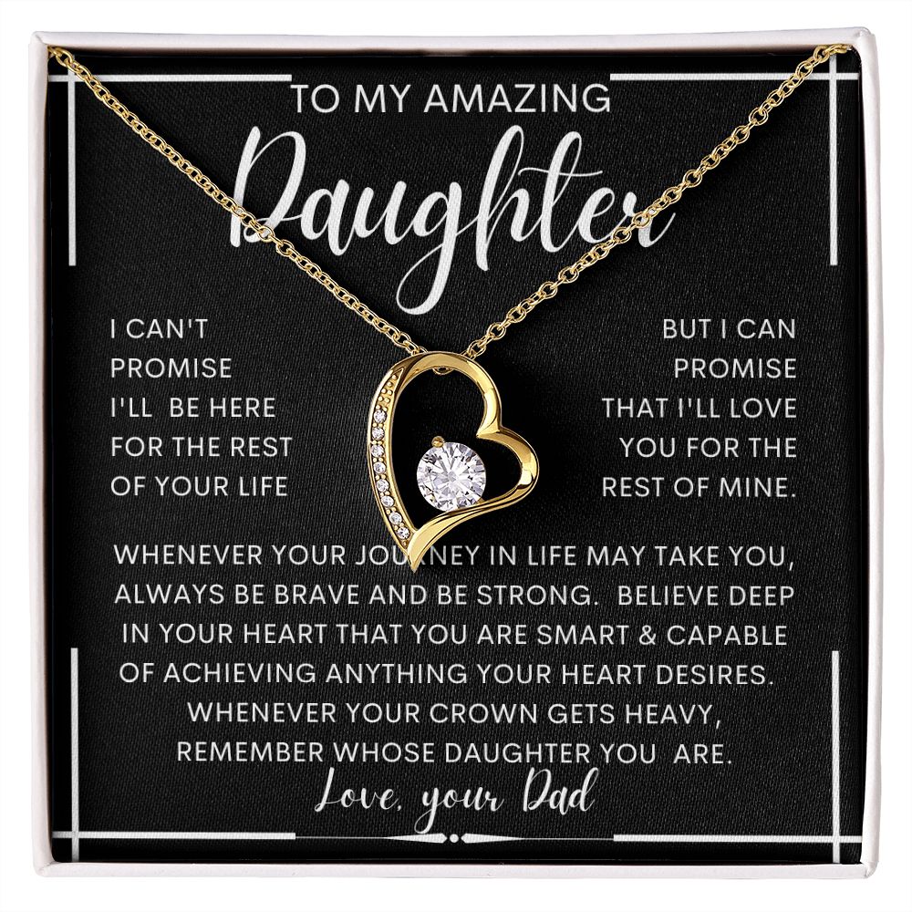To My Amazing Daughter From Dad | Gift For Daughter, Daughter Necklace, Birthday Gift, To My Daughter Gift