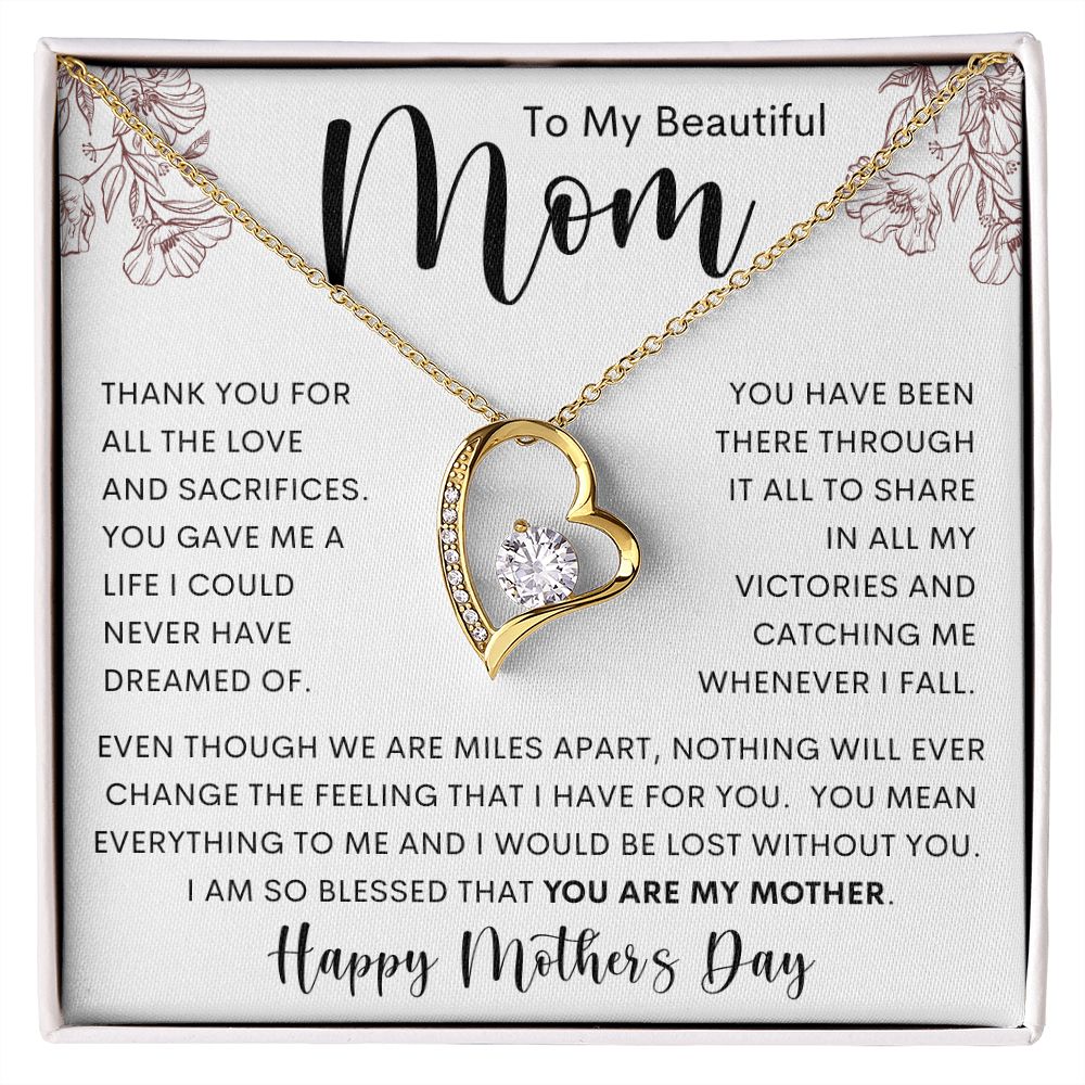 To My Beautiful Mom | Forever Love Necklace