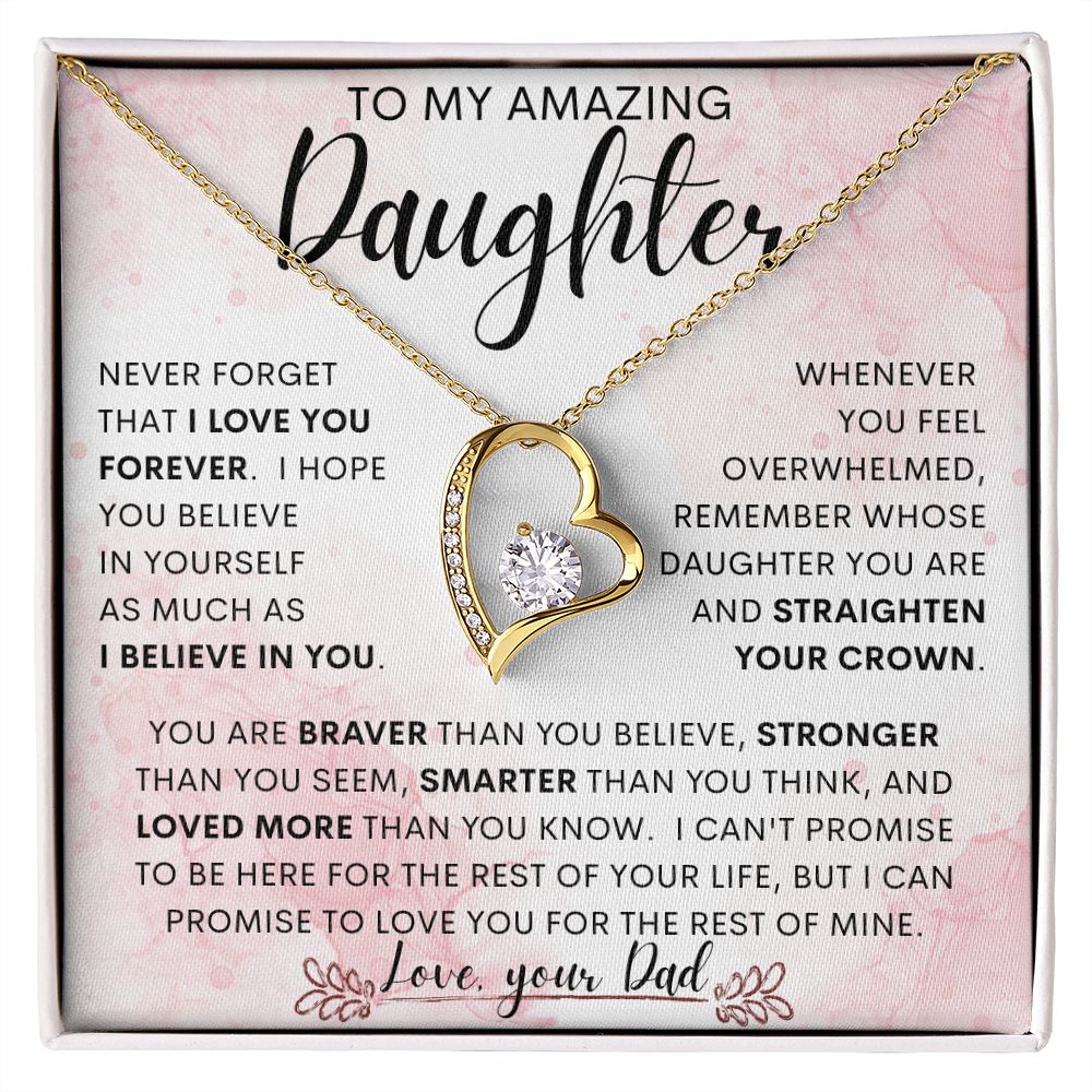 TO MY AMAZING DAUGHTER | Daughter Necklace, Birthday Gift, Father Daughter Gift, Gifts For Daughter, Gift From Dad