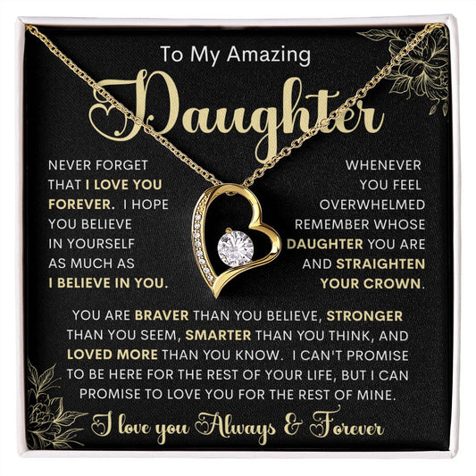 To My Amazing Daughter | Forever Love Necklace