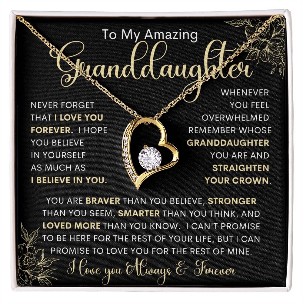To My Amazing Granddaughter | Forever Love Necklace