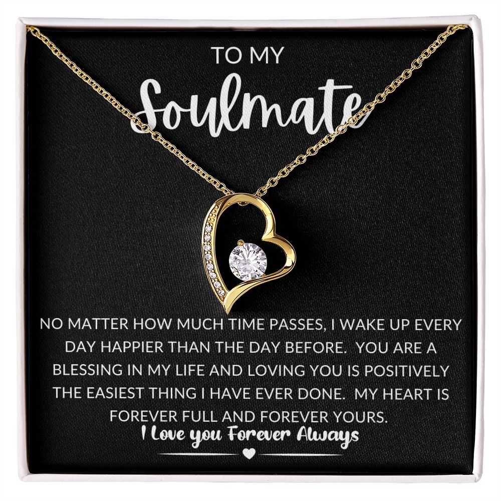 TO MY SOULMATE | Forever Love Necklace | Gift for soulmate, Anniversary gift, Girlfriend necklace, Gift for wife, Birthday gift