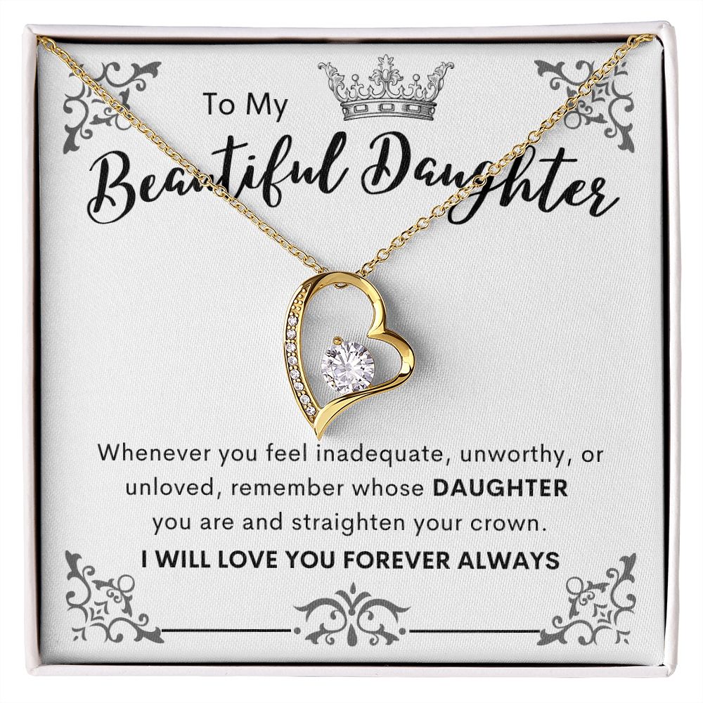 To My Beautiful Daughter | Forever Love Necklace