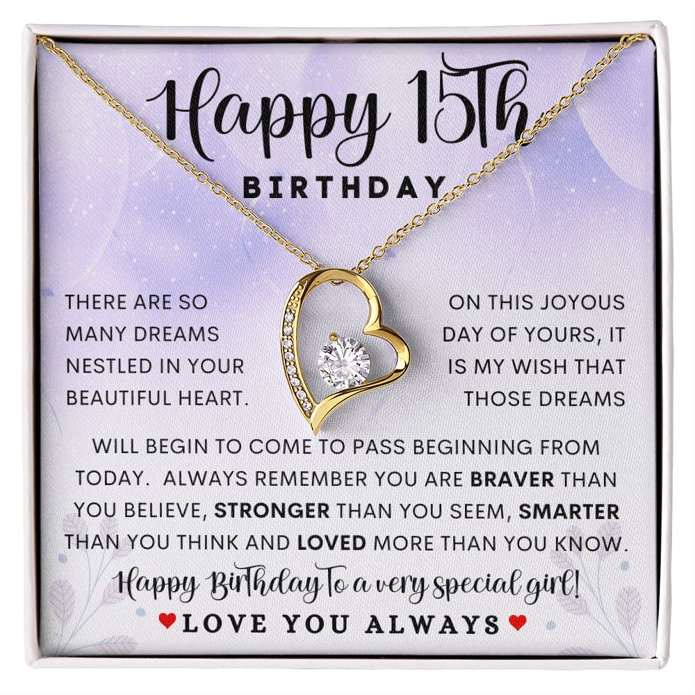 Happy 15th Birthday | Forever Love Necklace