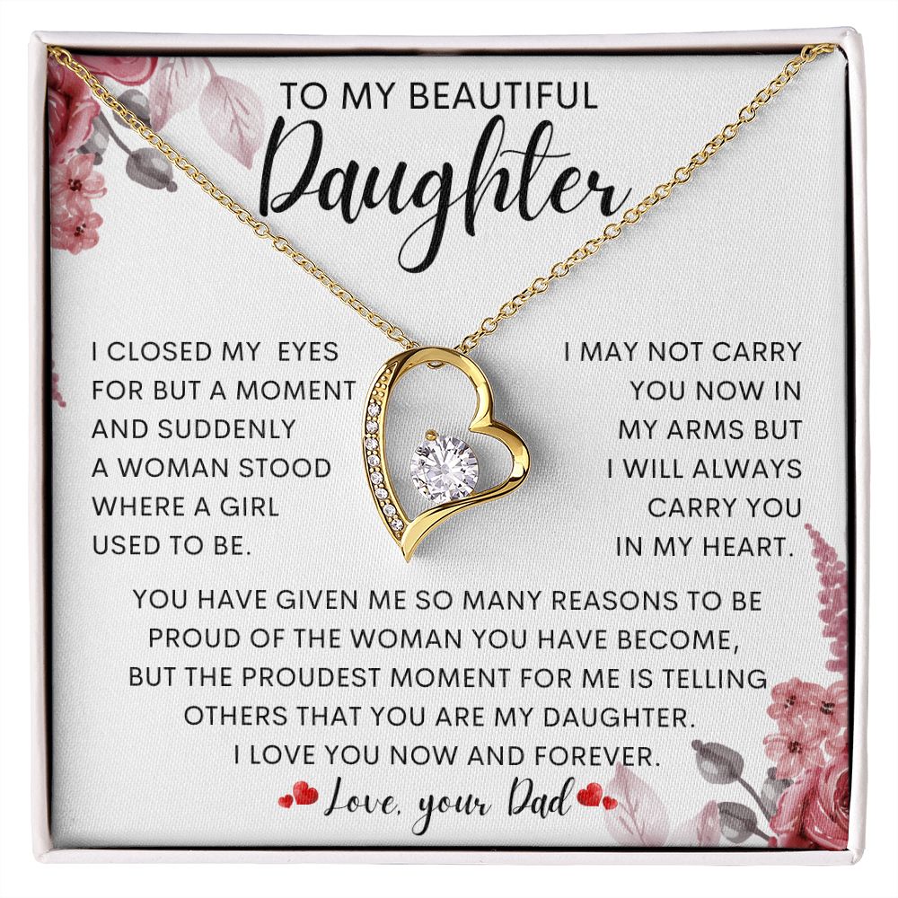 To My Beautiful Daughter | Gift For Daughter, Daughter Necklace, Birthday Gift