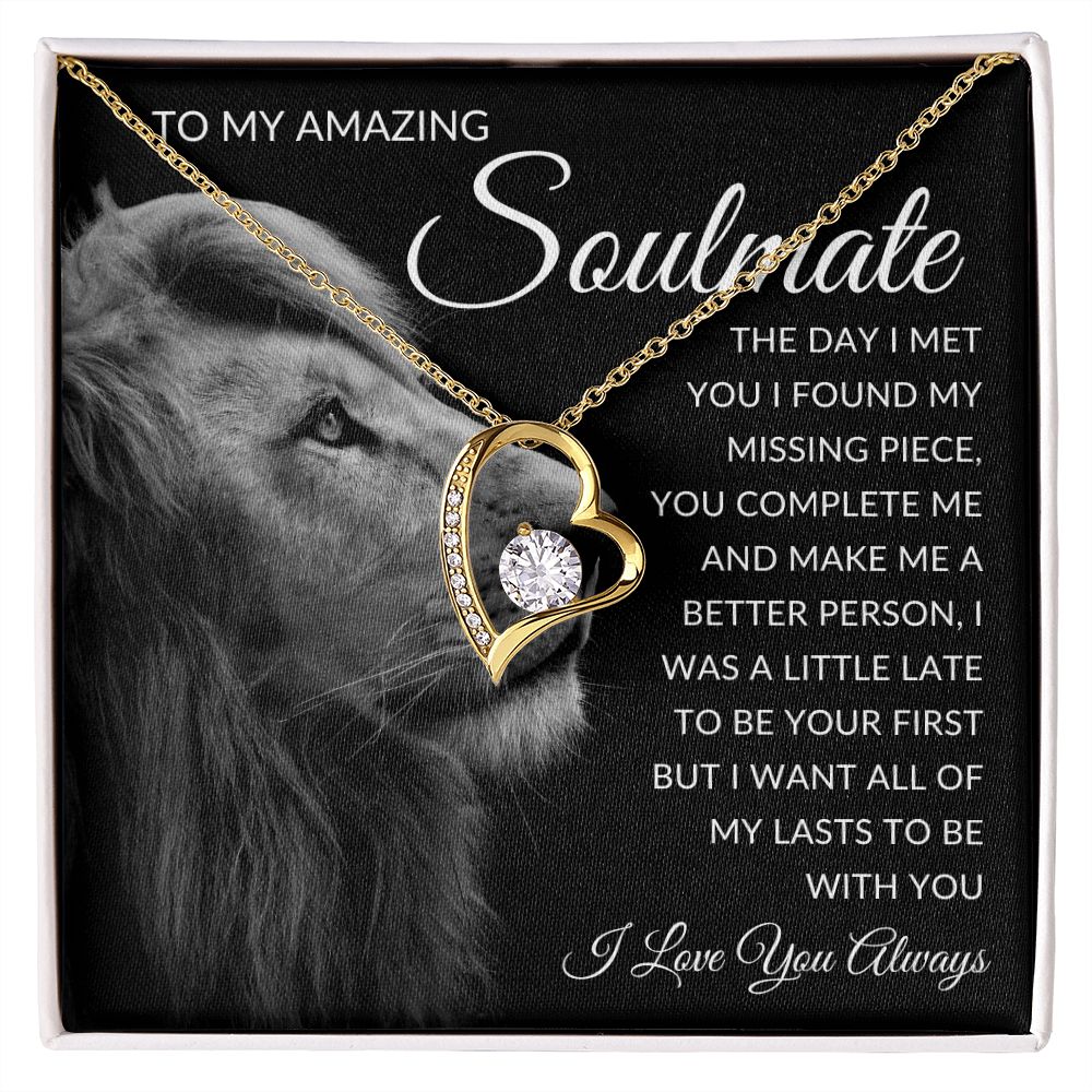 TO MY AMAZIN SOULMATE | To My Soulmate, Gift for soulmate, Anniversary gift, Girlfriend necklace, Gift for wife, Birthday gift