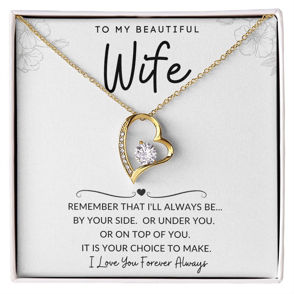 To My Beautiful Wife | Forever Love Necklace | I'll Always Be By Your Side