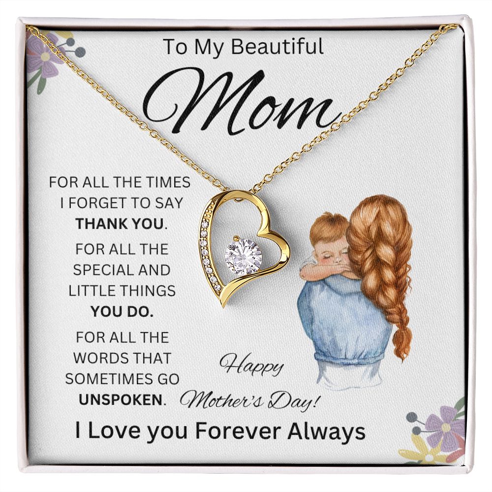 To My Beautiful Mom | Forever Love Necklace
