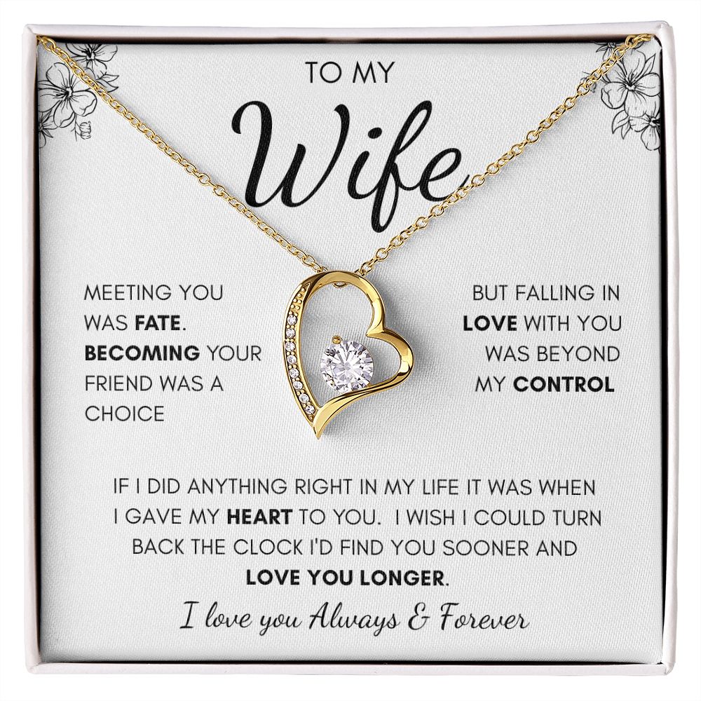 To My Wife | Forever Love Necklace | I Gave My Heart To You