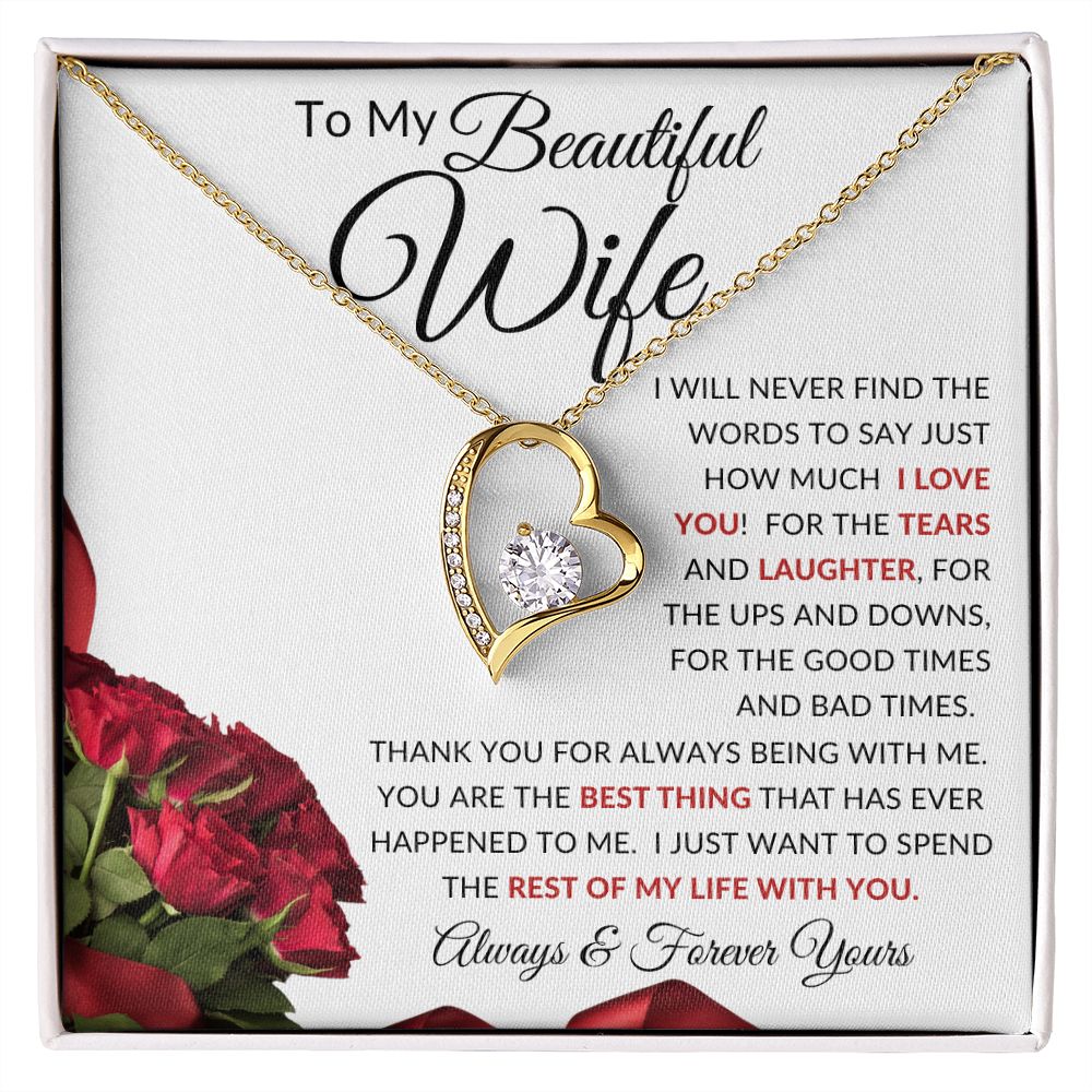 To My Beautiful Wife | Forever Love Necklace | I Will Never Find