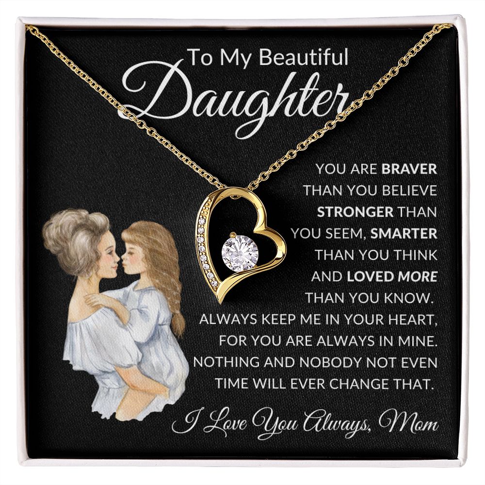 To My Beautiful Daughter | Forever Love Necklace