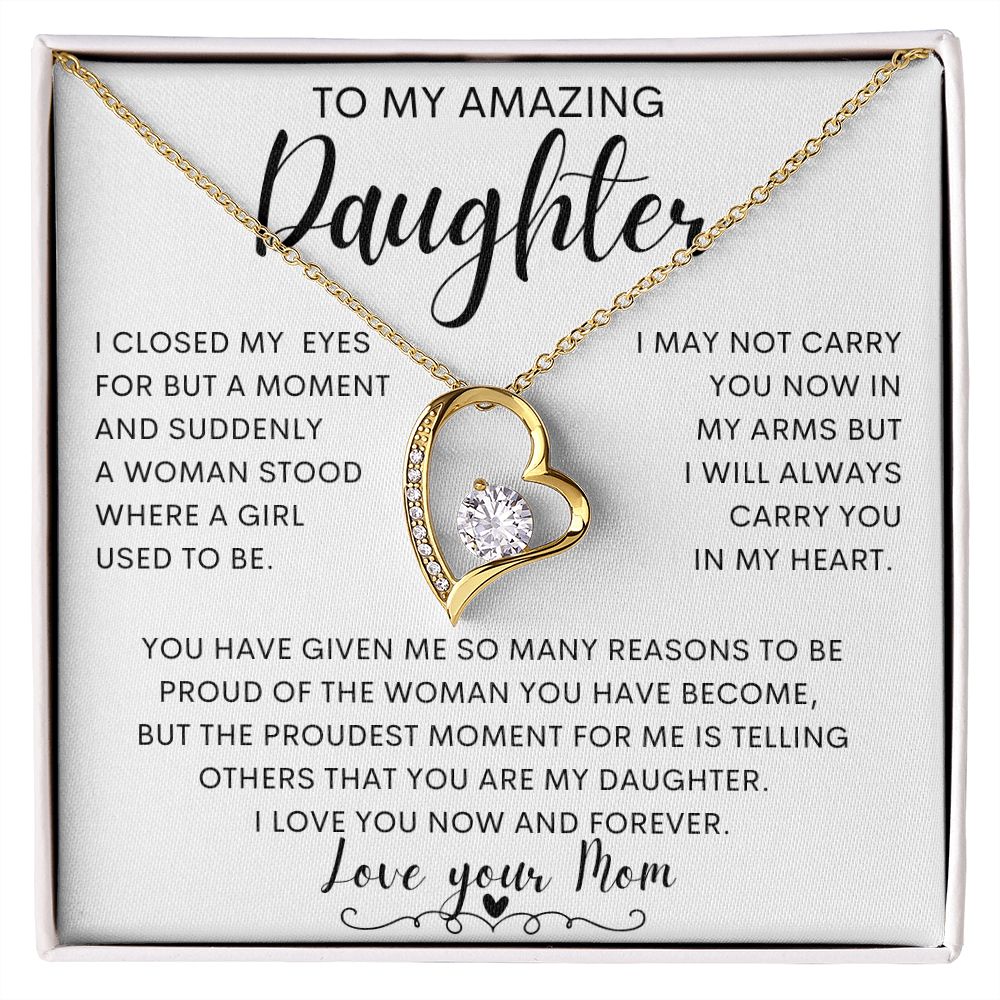 TO MY AMAZING DAUGHTER | Daughter Necklace, Birthday Gift, Mother Daughter Gift, Gifts For Daughter, Gift From Mom